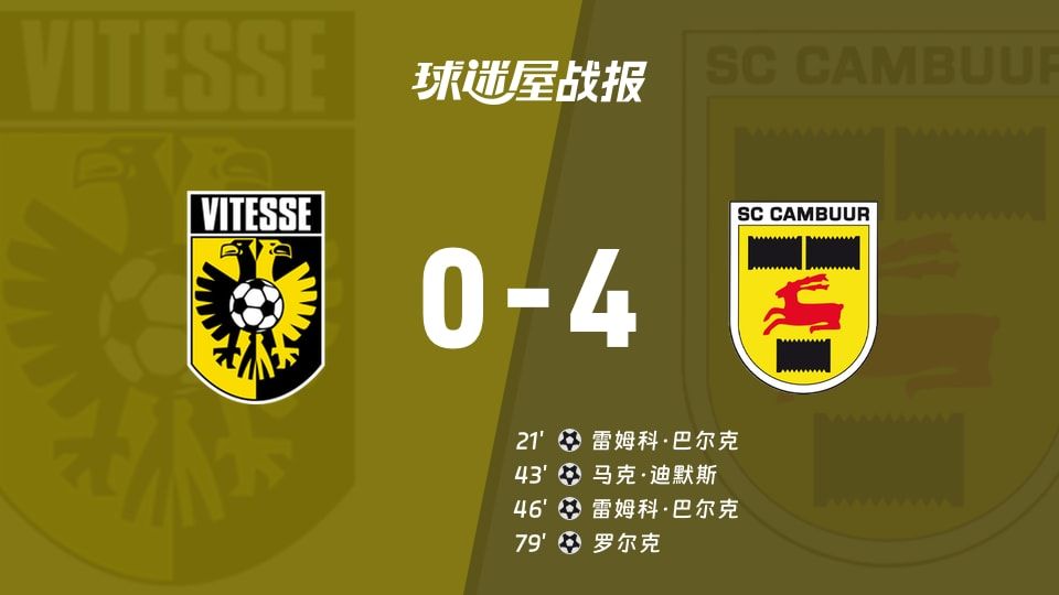 【荷乙】维特斯vs坎布尔比赛结果：维特斯(0-4)坎布尔比分战报(2025年11月08日)