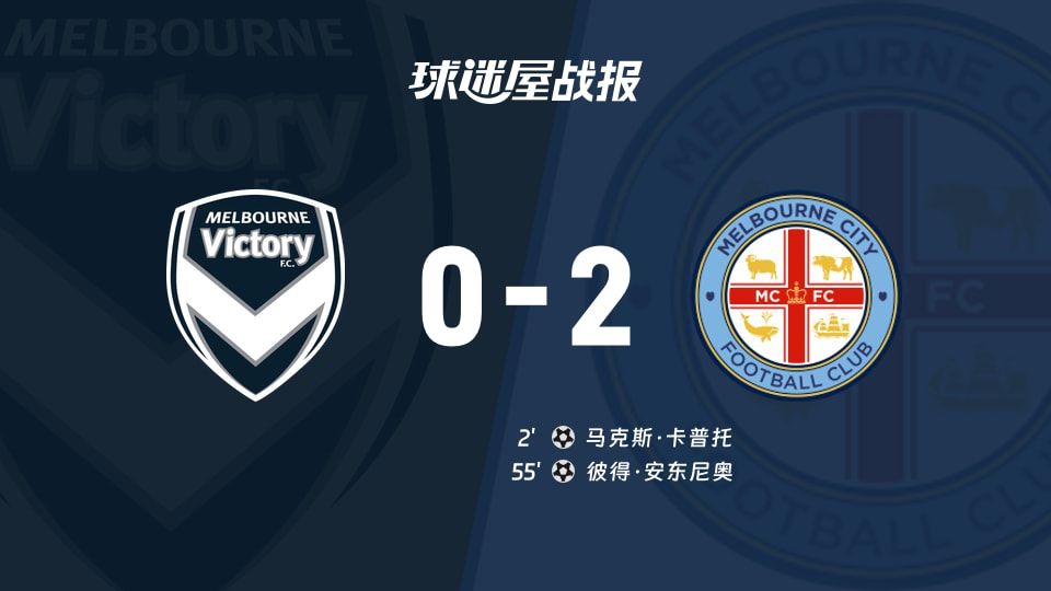 【澳超】墨尔本胜利vs墨尔本城比赛结果:墨尔本胜利(0-2)墨尔本城比分战报(2025年11月08日)