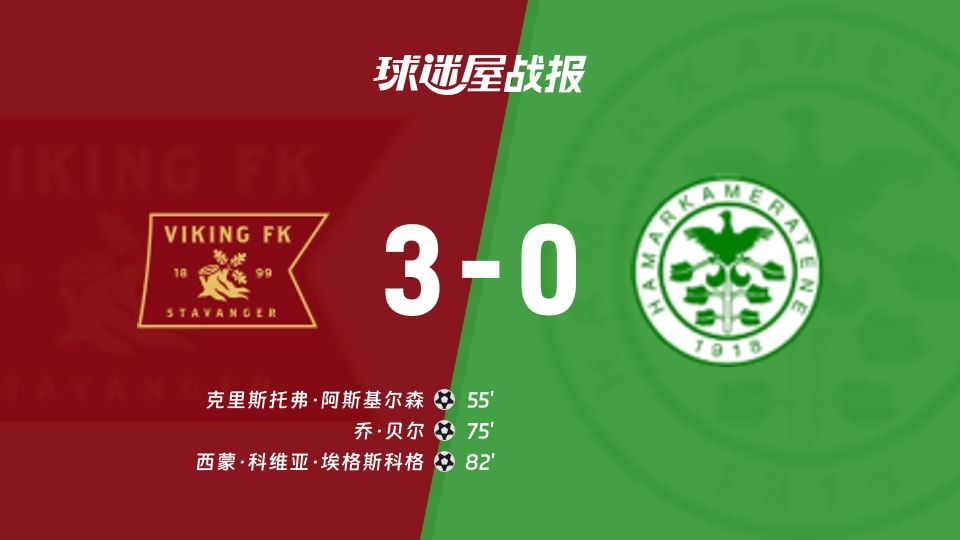 【挪超】维京vs汉坎比赛结果:维京(3-0)汉坎比分战报(2025年11月09日)