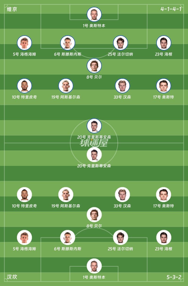 维京vs汉坎首发阵容