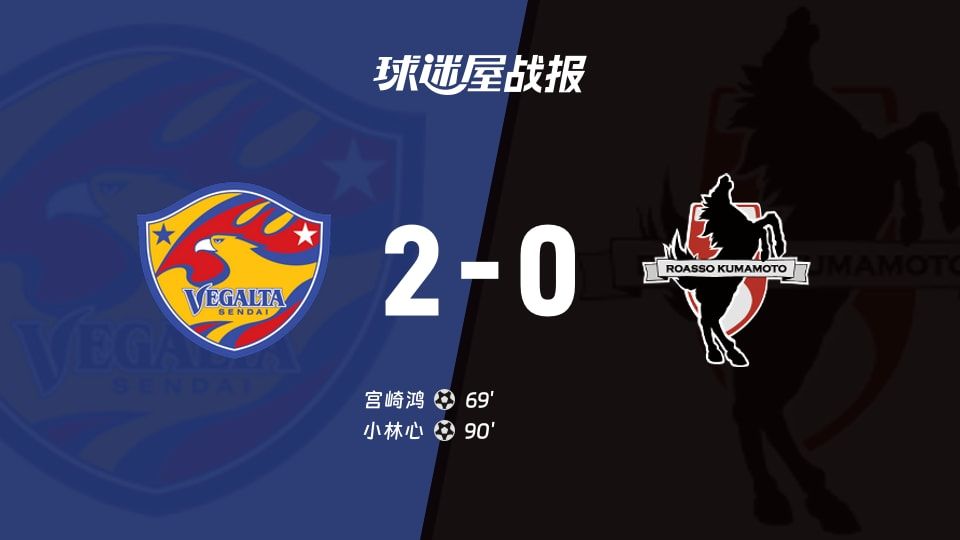 【日职乙】仙台七夕vs熊本深红比赛结果:仙台七夕(2-0)熊本深红比分战报(2025年11月09日)