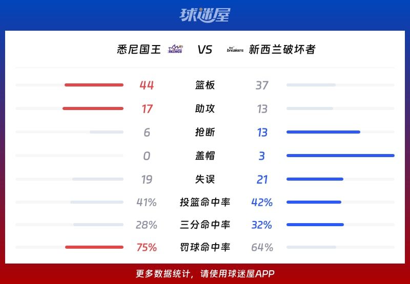 悉尼国王vs新西兰破坏者球队数据