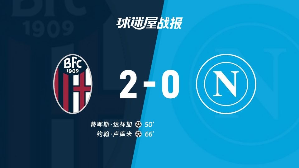 【意甲】博洛尼亚vs那不勒斯比赛结果:博洛尼亚(2-0)那不勒斯比分战报(2025年11月09日)