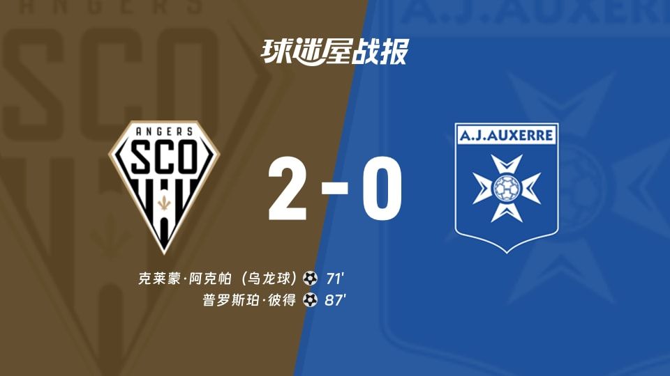 【法甲】昂热vs欧塞尔比赛结果:昂热(2-0)欧塞尔比分战报(2025年11月10日)
