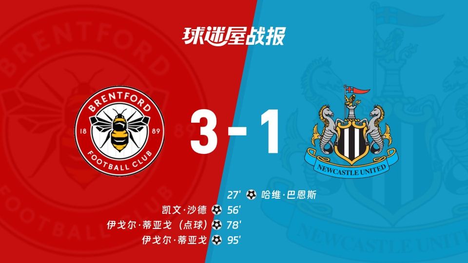 【英超】布伦特福德vs纽卡斯尔联比赛结果:布伦特福德(3-1)纽卡斯尔联比分战报(2025年11月09日)