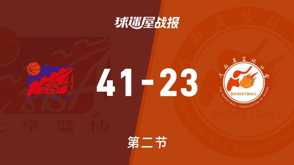 全运女篮杯赛：第二节完，北京女篮以41-23领先河南女篮