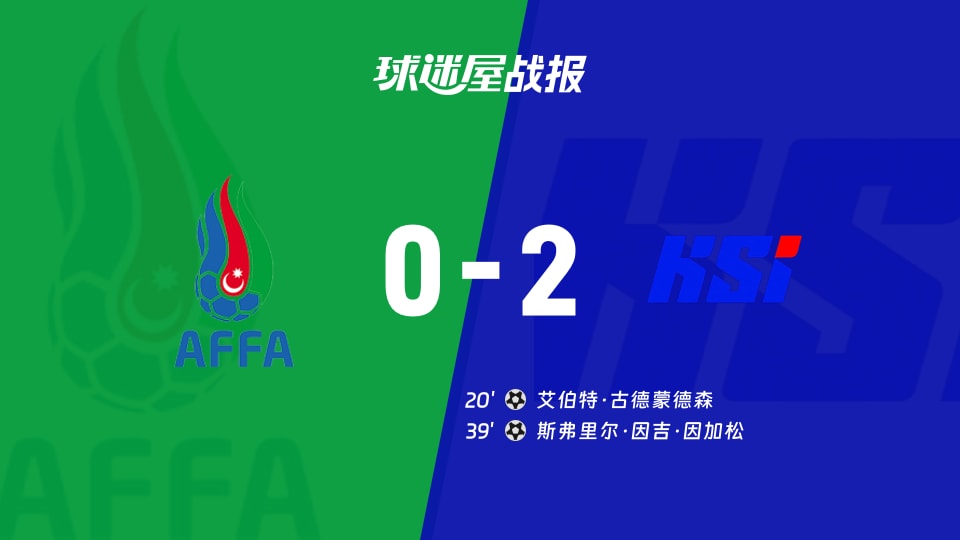 【世欧预】阿塞拜疆vs冰岛比赛结果:阿塞拜疆(0-2)冰岛比分战报(2025年11月14日)
