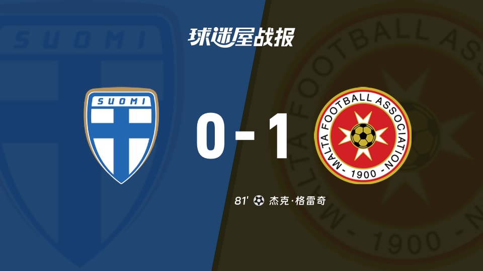 【世欧预】芬兰vs马耳他比赛结果:芬兰(0-1)马耳他比分战报(2025年11月15日)