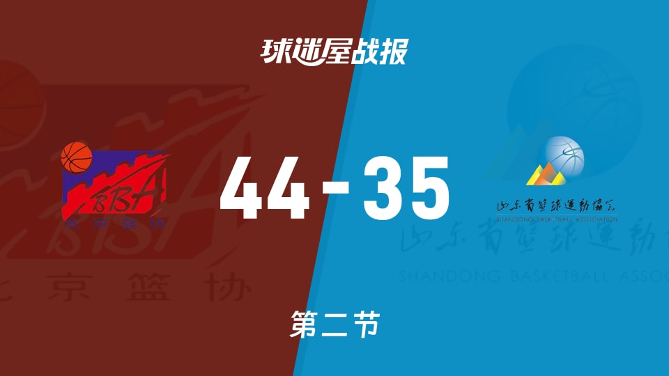 北京女篮vs山东女篮：次节结束，北京女篮44-35山东女篮