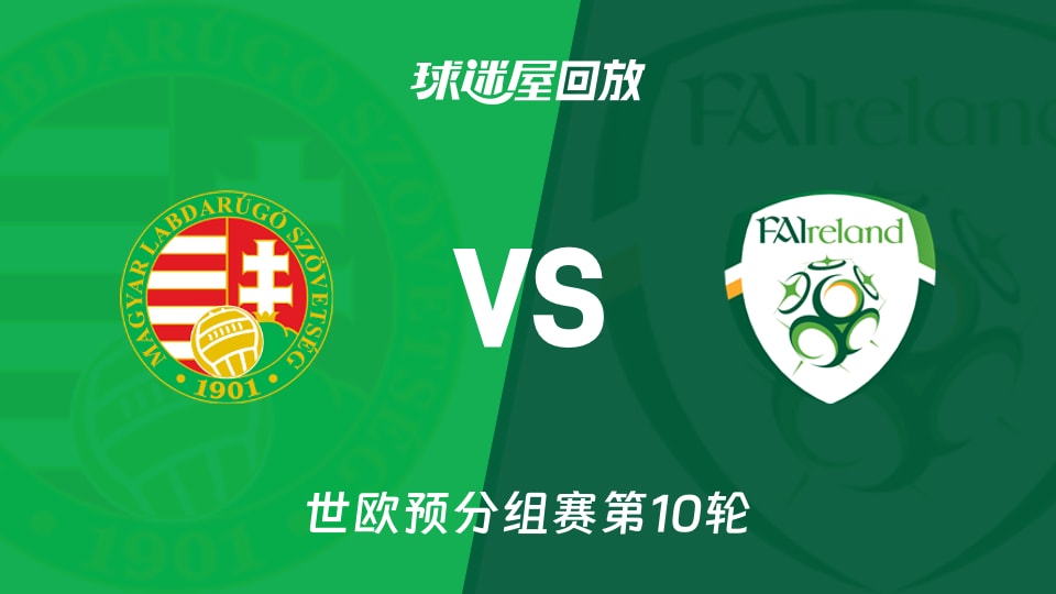 【世欧预分组赛第10轮】匈牙利vs爱尔兰录像回放在线观看(2025年11月16日)