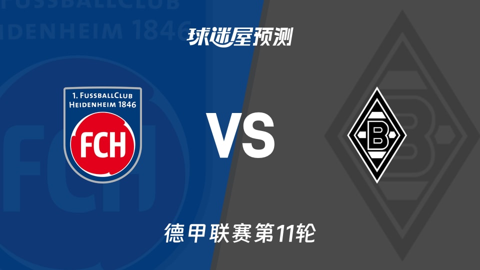 德甲比赛前瞻：海登海姆vs门兴预测分析(2025年11月22日)