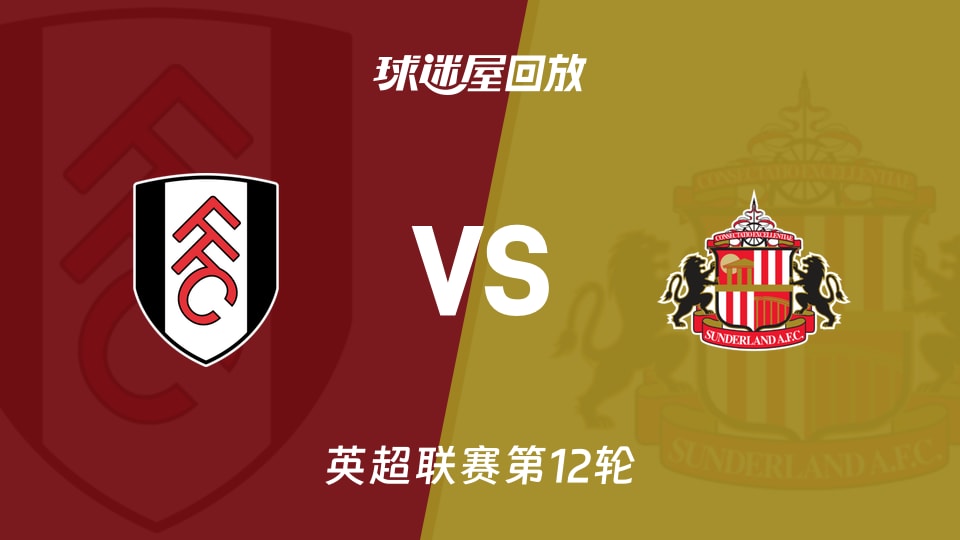 富勒姆vs桑德兰回放录像【2025年11月22日】