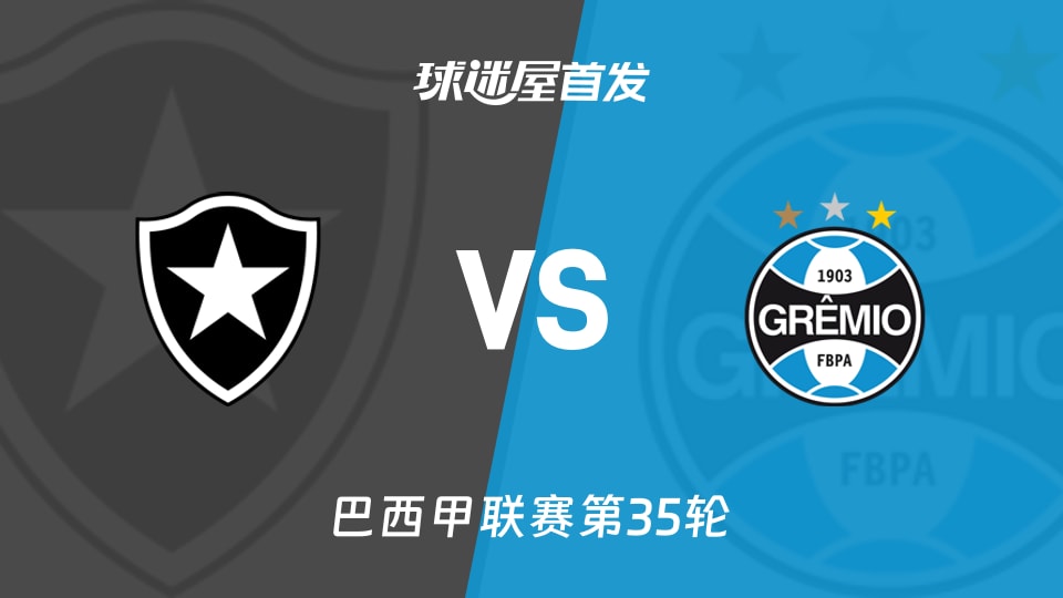【巴西甲】博塔弗戈vs格雷米奥首发阵容名单(2025年11月23日)