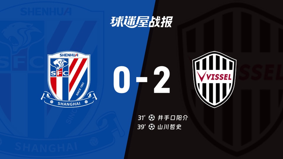 【亚精英赛】上海申花vs神户胜利船比赛结果：上海申花(0-2)神户胜利船比分战报(2025年11月26日)