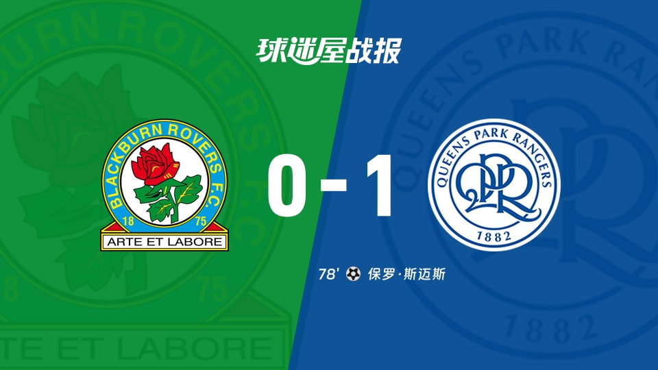 【英冠】布莱克本vs女王公园比赛结果：布莱克本(0-1)女王公园比分战报(2025年11月27日)