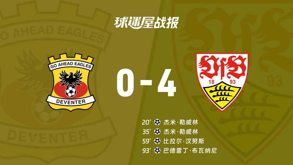 【欧联】前进之鹰vs斯图加特比赛结果:前进之鹰(0-4)斯图加特比分战报(2025年11月28日)