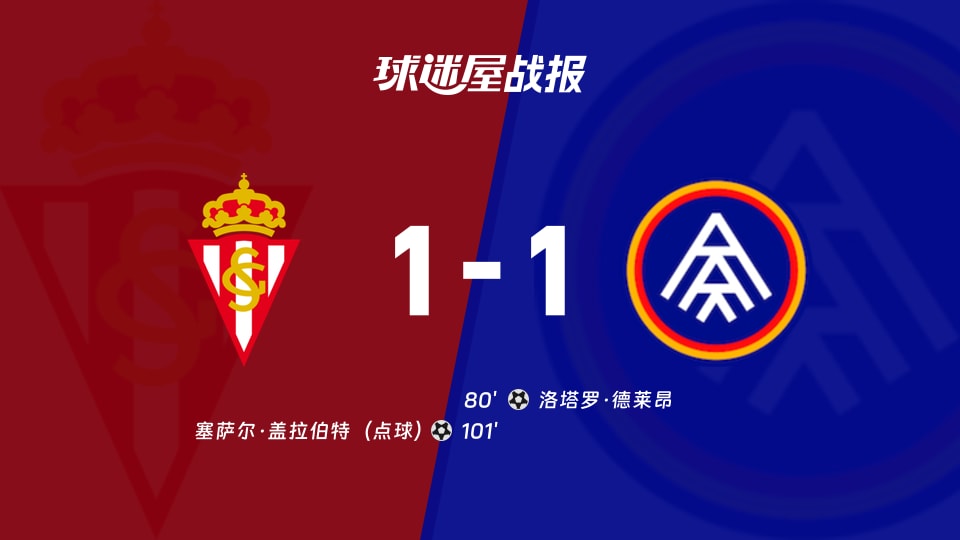 【西乙】希洪竞技vs安道尔FC比赛结果：希洪竞技(1-1)安道尔FC比分战报(2025年11月29日)