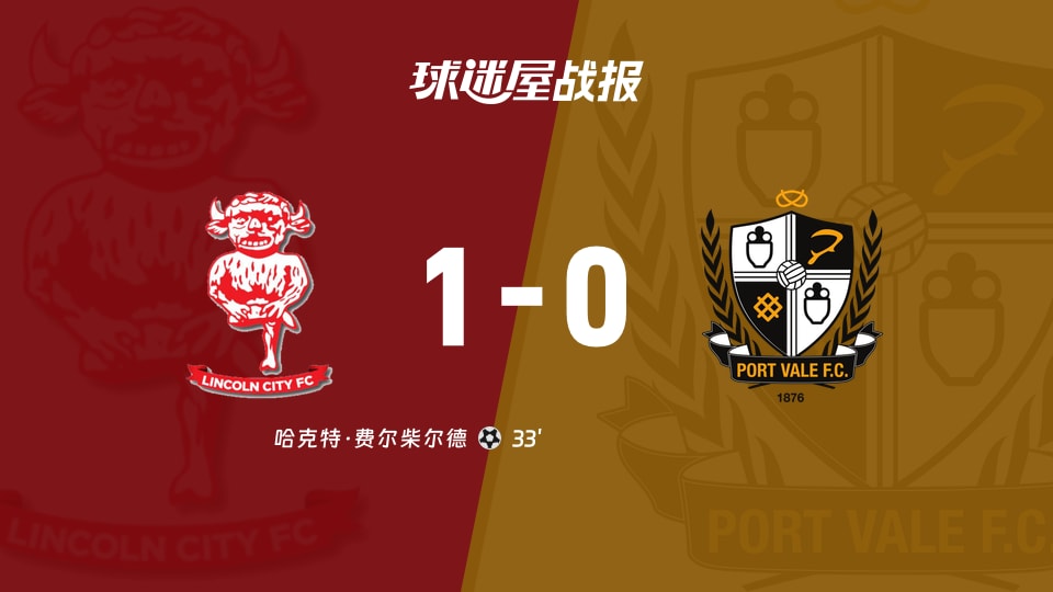 【英甲】林肯城vs维尔港比赛结果：林肯城(1-0)维尔港比分战报(2025年11月29日)
