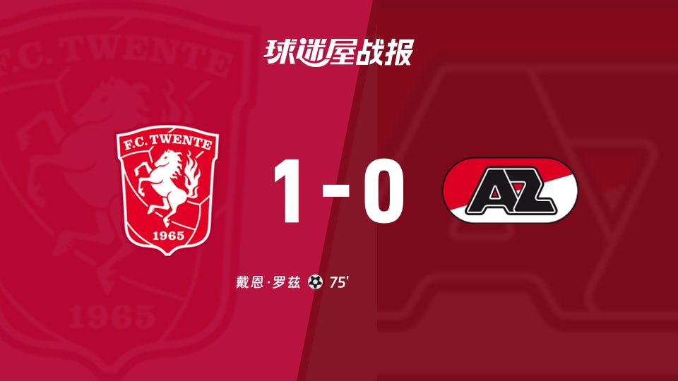 【荷甲联赛第14轮】特温特vs阿尔克马尔比赛结果:特温特(1-0)阿尔克马尔比分战报(2025年11月30日)
