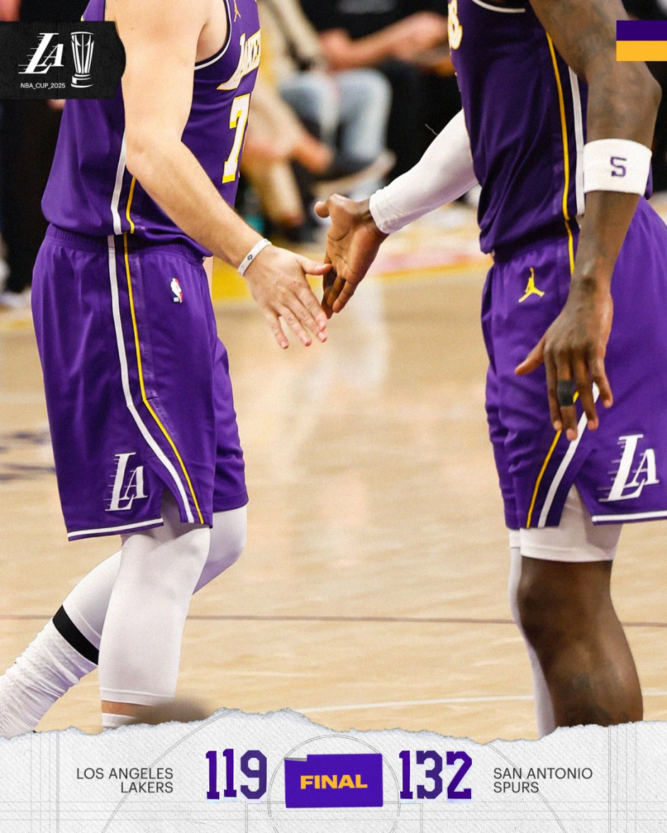 NBA杯八强录像回放完整版-马刺vs湖人全场回放（12.11）东契奇35+8难救主