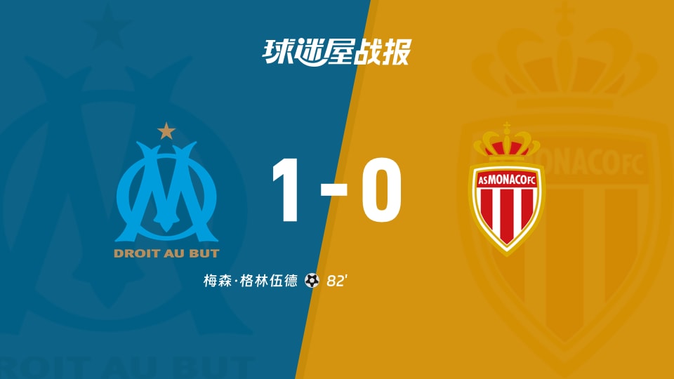 【法甲联赛第16轮】马赛vs摩纳哥比赛结果:马赛(1-0)摩纳哥比分战报(2025年12月15日)