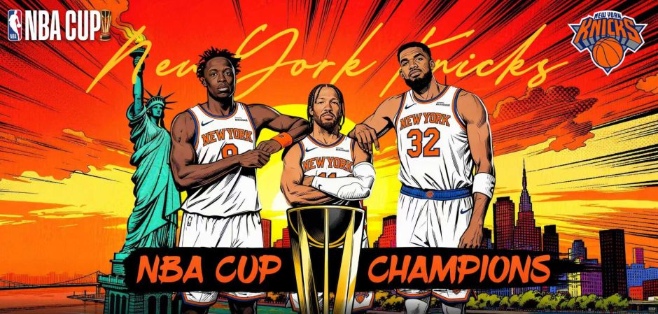 NBA杯决赛战报：尼克斯逆转战胜马刺夺冠 布伦森当选杯赛MVP