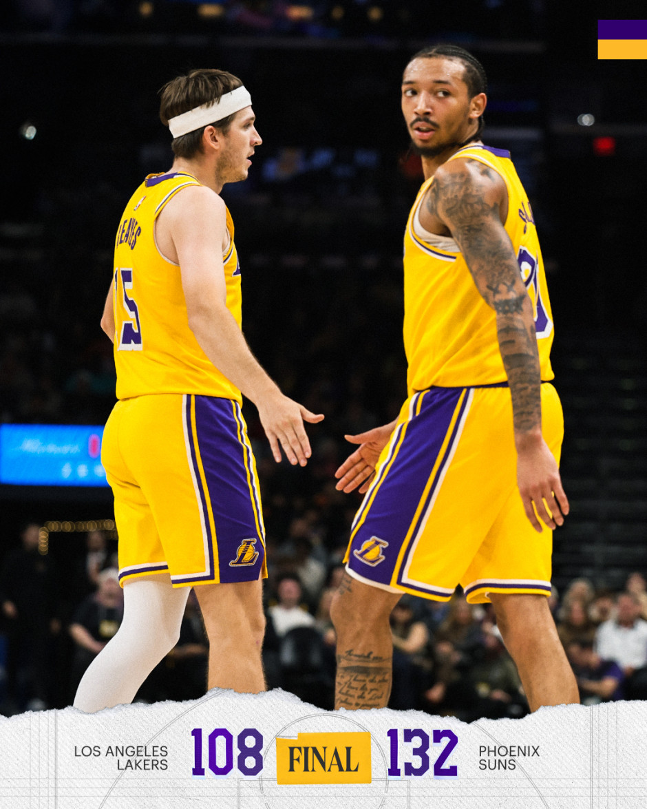 NBA回放全场录像高清：常规赛湖人vs太阳（12月24日）东契奇伤缺 詹姆斯23分独木难支