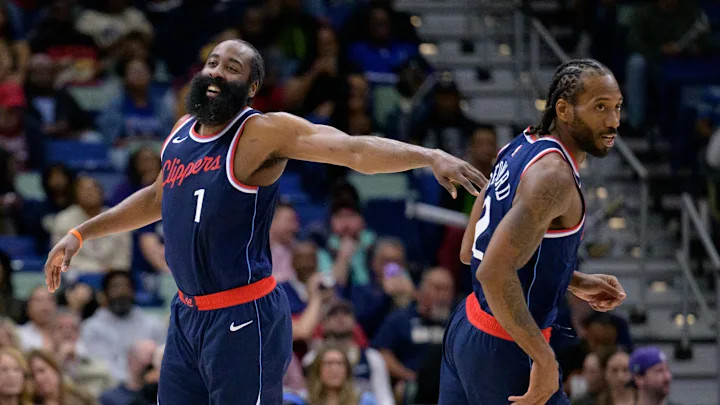 哈登与伦纳德近期共同登场的256分钟，期间快船累计净胜分达到103分