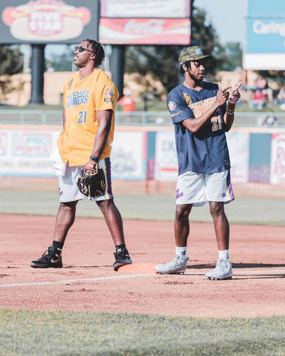 Our very own darius_garland competed in the jarvislandrysoftball game. Let’s just say he’s true to this and not new to this 🥎