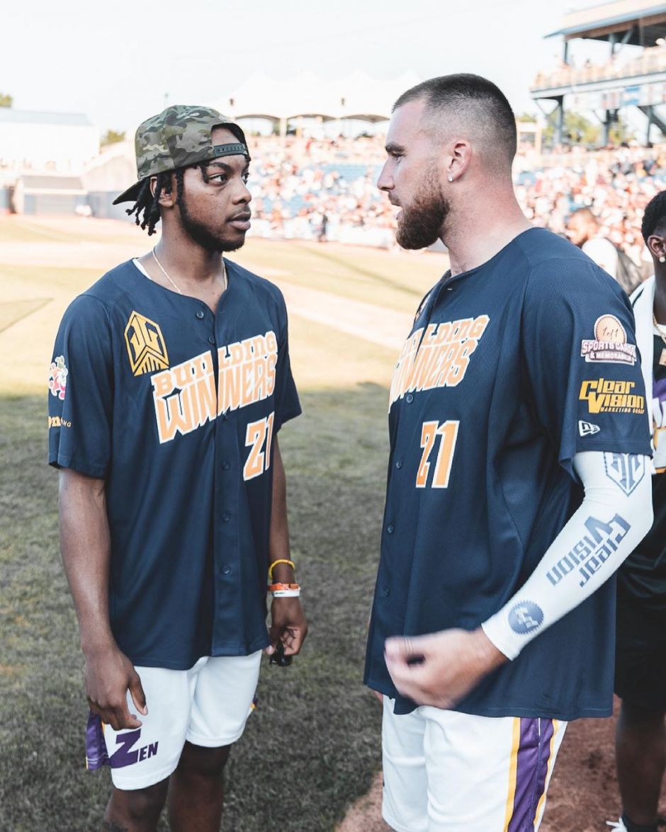 Our very own darius_garland competed in the jarvislandrysoftball game. Let’s just say he’s true to this and not new to this 🥎