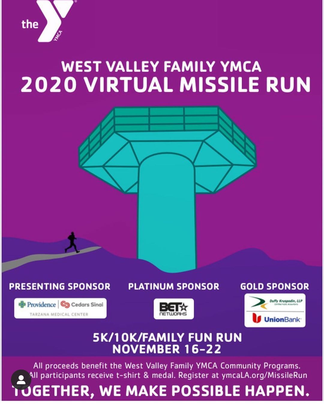 Looking forward to participating in the @westvalleyymca 5k and or 10k family run