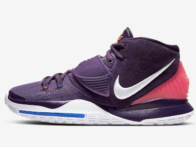 紫色鞋身搭配骚粉装点，这样的Nike Kyrie 6你不心动吗？