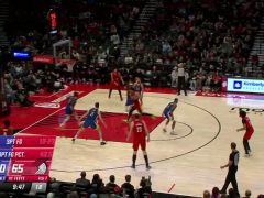 勇士vs开拓者第3节中文解说回放