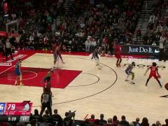 勇士vs开拓者第3节英文原声回放