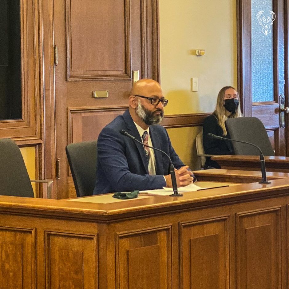 Earlier today, on behalf of the Milwaukee Bucks organization, Arvind Gopalratnam, Executive Director of the Milwaukee Bucks Foundation, testified in support of Wisconsin Senate Bill 78; which would expand access to and eligibility for expunging records.