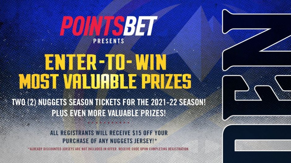 One more time for our MVP 🏆Our partners at PointsBetCO are offering YOU the chance to win '21-'22 season tickets and $100 in free bets if you deposit $15 using code: MVP15👉 MileHighBasketball