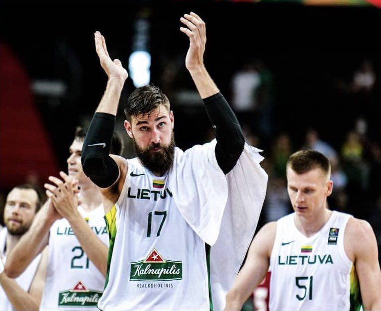 Three dubs. One to go. 16 points & 8 rebounds  for JValanciunas in a semi-final victory today for ltu_basketball.