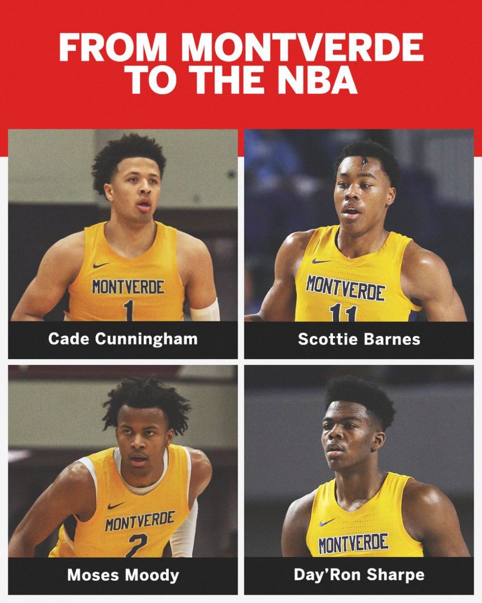 ✅ 这四个人在高中时一起玩✅ 这四名球员都是在2021年NBA选秀中入选的