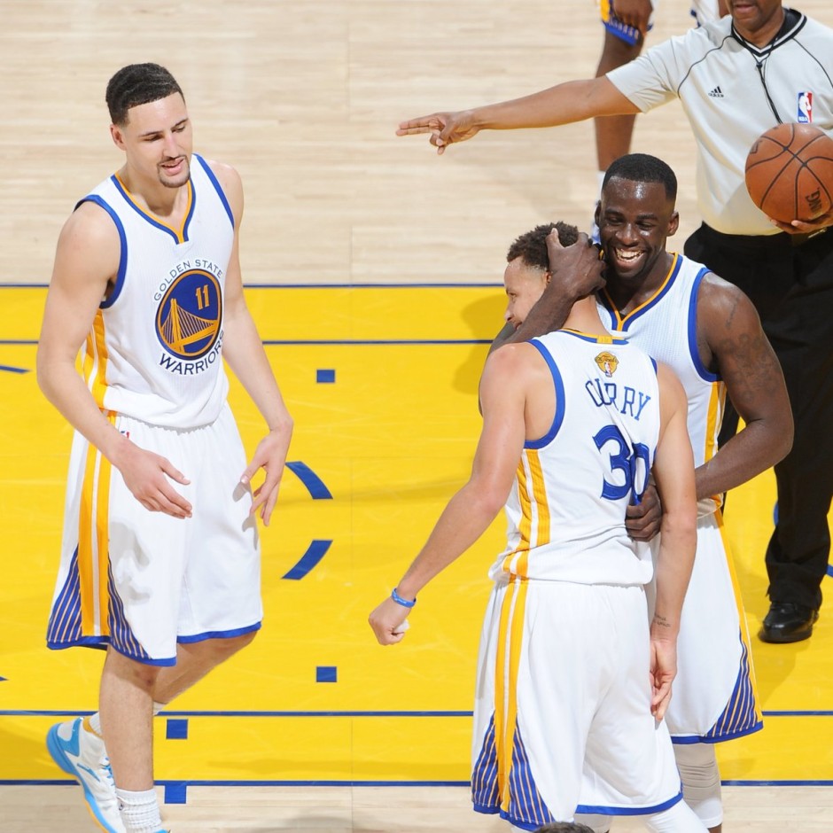 Stephen Curry, Klay Thompson and Draymond Green have won 19 NBA Finals games, tying Tim Duncan, Tony Parker and Manu Ginobili for the most by any trio over the last 30 years.