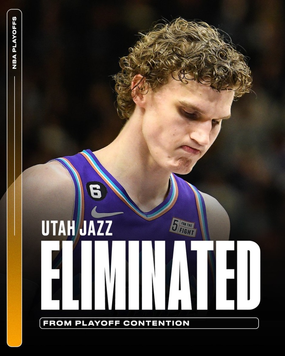 The Utah Jazz have been eliminated from playoff contention.