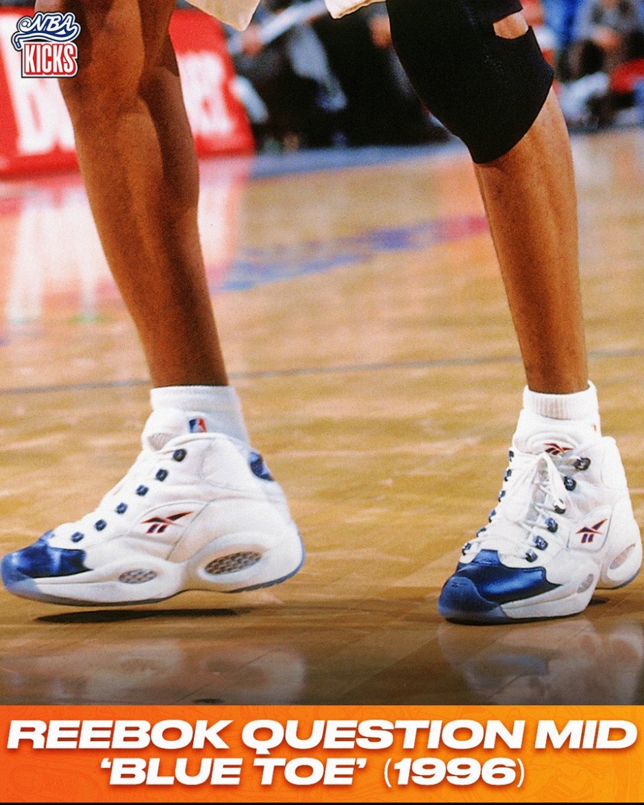 从MJ的Air Jordans到Iverson的Reeboks，你最喜欢的90年代球鞋是什么？🔥在NBA App中为NBA ID会员免费查看每场1990年代的NBAFinals比赛：
