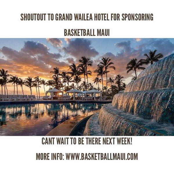 Big thx to @grandwailea hotel4 sponsoring @basketballmaui next week! Can't wait2be at #grandwailea #basketballmaui